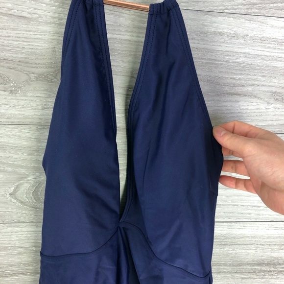 TED BAKER NWT $149 HALTER PIKAA ONE PIECE SWIMSUIT NAVY SIZE 10 US - Picture 3 of 12